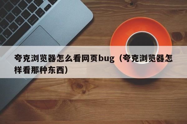 夸克浏览器怎么看网页bug（夸克浏览器怎样看那种东西）