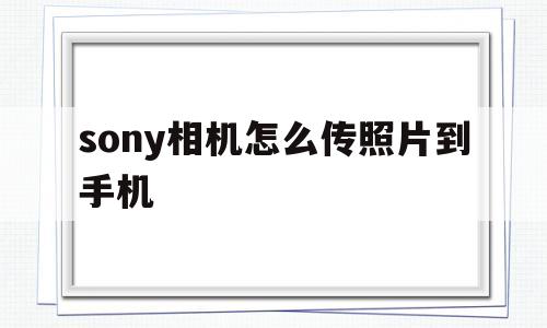 sony相机怎么传照片到手机(sony相机怎么把照片传到手机上操作视频)