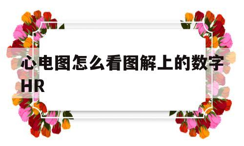 心电图怎么看图解上的数字HR(心电图怎么看图解上的数字正常值)