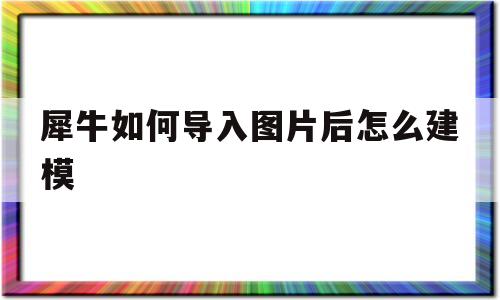 包含犀牛如何导入图片后怎么建模的词条