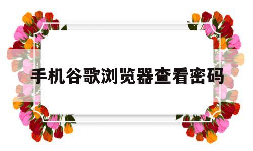 手机谷歌浏览器查看密码(手机谷歌浏览器查看密码 在此设备上设置屏幕锁定)