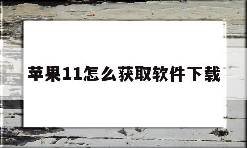 包含苹果11怎么获取软件下载的词条