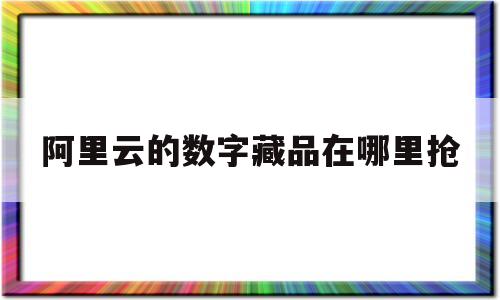 阿里云的数字藏品在哪里抢(阿里云数加提供的大数据服务)