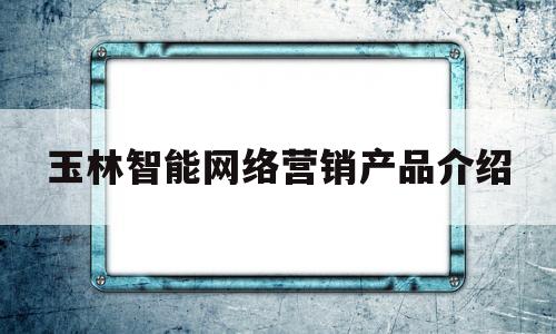 包含玉林智能网络营销产品介绍的词条