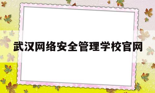 武汉网络安全管理学校官网(武汉网络安全技术股份有限公司)