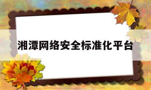 湘潭网络安全标准化平台(与网络安全标准化工作无关的是)