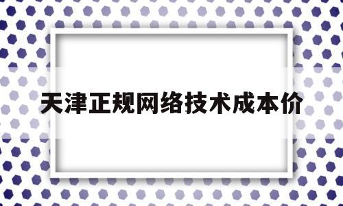 天津正规网络技术成本价(天津网络信息技术有限公司)