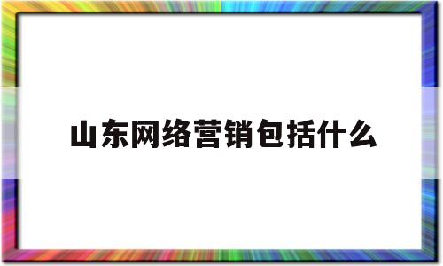 山东网络营销包括什么(网络营销山东联盟知到答案)