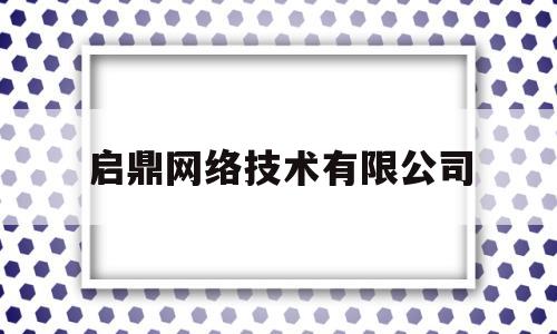 启鼎网络技术有限公司(启鼎网络技术有限公司招聘)