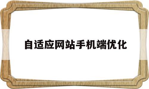 自适应网站手机端优化(s10选择优化还是自适应用电模式)