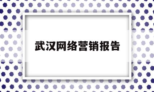 武汉网络营销报告(网络营销课程设计报告)