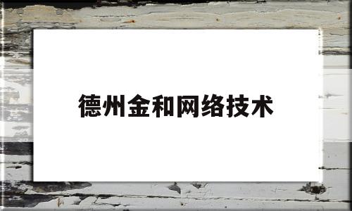 德州金和网络技术(金和网络股份有限公司怎么样)