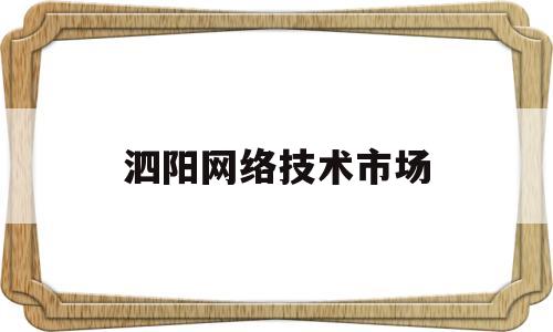 泗阳网络技术市场(泗阳网络技术市场地址)