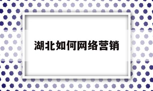 湖北如何网络营销(网络营销和网上销售)