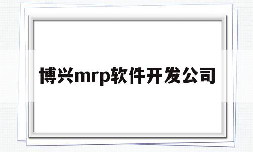 博兴mrp软件开发公司的简单介绍