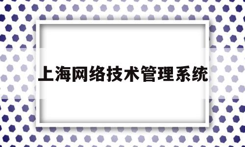 上海网络技术管理系统(上海网络技术有限公司关于中小型企业有关it方面的外包服务集成)