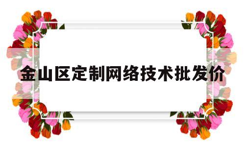 金山区定制网络技术批发价(金山区定制网络技术批发价格查询)