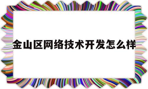 金山区网络技术开发怎么样的简单介绍