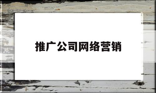 推广公司网络营销(网络推广网络营销公司)