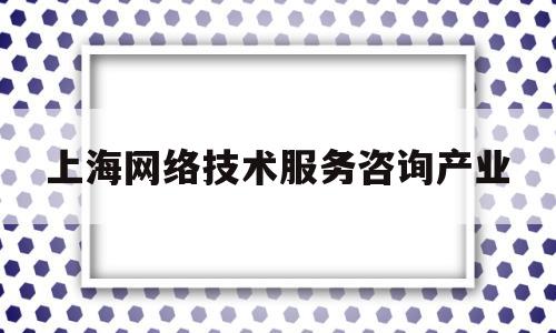 上海网络技术服务咨询产业(上海网络科技公司是干什么的)