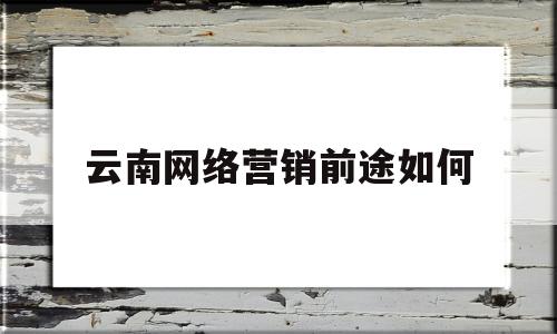 云南网络营销前途如何(云南网络营销公司哪家好)