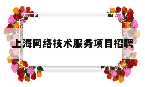 上海网络技术服务项目招聘(上海投嶒网络技术有限公司招聘)