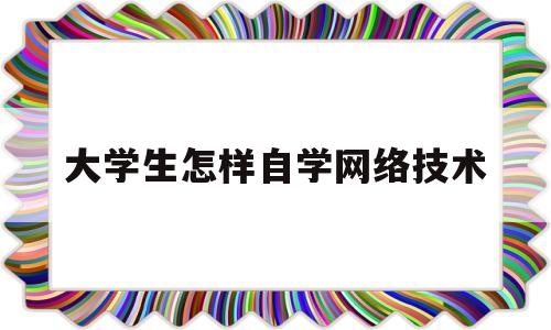 大学生怎样自学网络技术(大学生怎样自学网络技术呢)