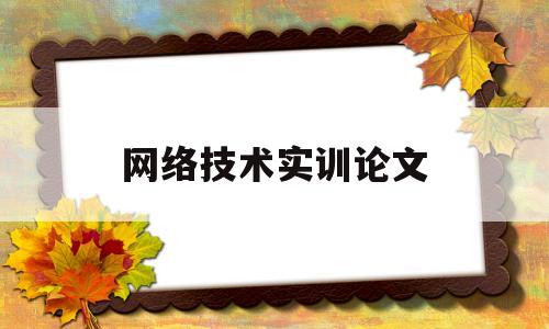 网络技术实训论文(关于网络的实训报告)