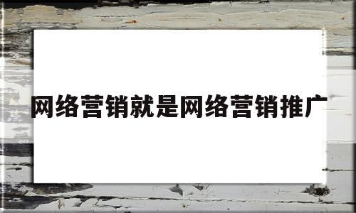 网络营销就是网络营销推广(网络营销就是营销的网络化吗)