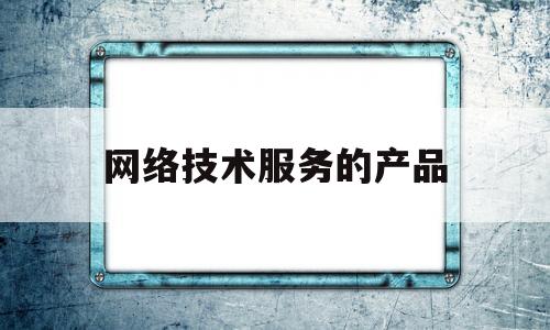 网络技术服务的产品(网络技术服务是什么意思)