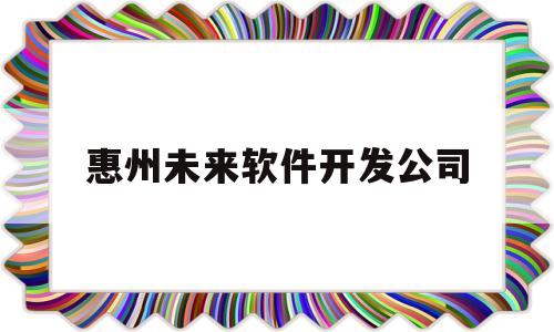 惠州未来软件开发公司(惠州未来软件开发公司怎么样)