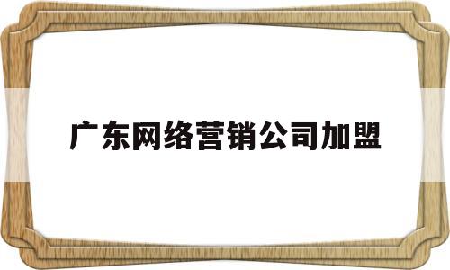 广东网络营销公司加盟(广东网络营销公司加盟排行榜)