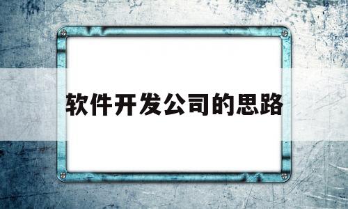 软件开发公司的思路(软件开发公司发展规划及战略)