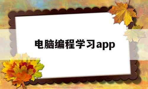 电脑编程学习app(电脑上学编程的软件有哪些)