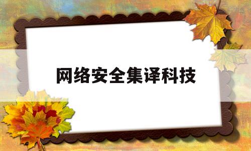 关于网络安全集译科技的信息