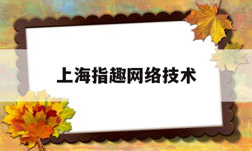 上海指趣网络技术(上海指趣网络技术公司)