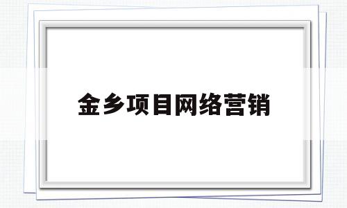 金乡项目网络营销(金乡项目网络营销中心)