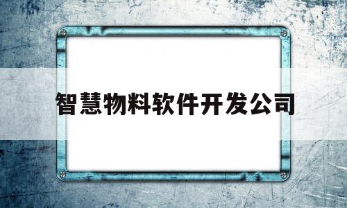 智慧物料软件开发公司(智慧物料软件开发公司有哪些)