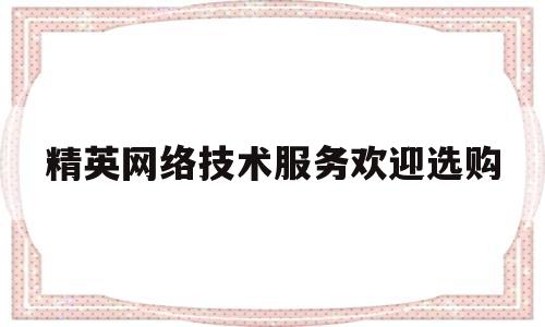 包含精英网络技术服务欢迎选购的词条