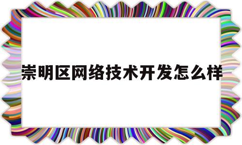 崇明区网络技术开发怎么样(崇明区网络技术开发怎么样啊)