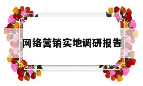 网络营销实地调研报告(网络营销实地调研报告怎么写)