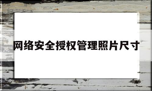 包含网络安全授权管理照片尺寸的词条