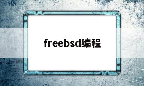 freebsd编程(freebsd 编译)