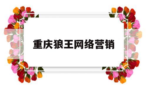 重庆狼王网络营销(重庆做网络推广的公司)