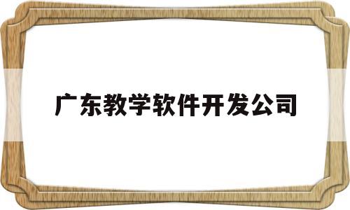 广东教学软件开发公司(广州教育软件开发的公司)