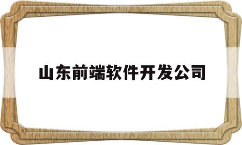 山东前端软件开发公司(山东前端软件开发公司有哪些)