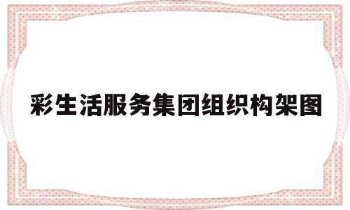 关于彩生活服务集团组织构架图的信息