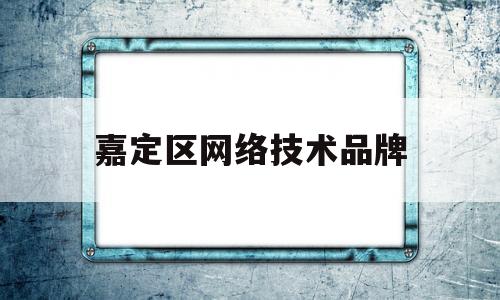 嘉定区网络技术品牌(上海嘉定有哪些互联网企业)