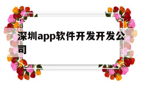 深圳app软件开发开发公司(深圳app软件开发开发公司怎么样)