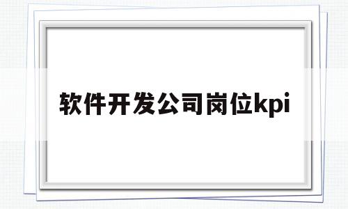 软件开发公司岗位kpi(软件开发公司岗位职责怎么写)